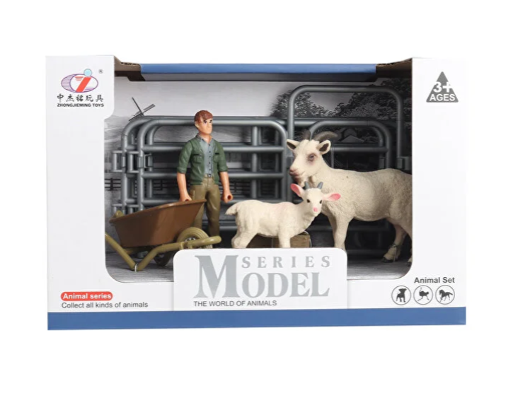 Model Hayvan Seti Sakallı Keçi ve Yavrusu