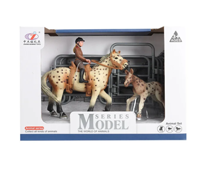 Model Hayvan Seti Jokey At ve Tay Benekli