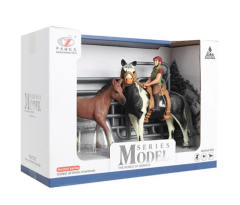 Model Hayvan Seti Jokey At ve Tay Alacalı