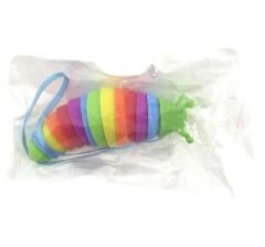 Kıvrılabilen Renkli Plastik Salyangoz Anahtarlık Yeşil