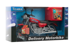 Model Plastik Kırmızı Kurye Motorsikleti