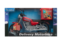 Model Plastik Kırmızı Kurye Motorsikleti