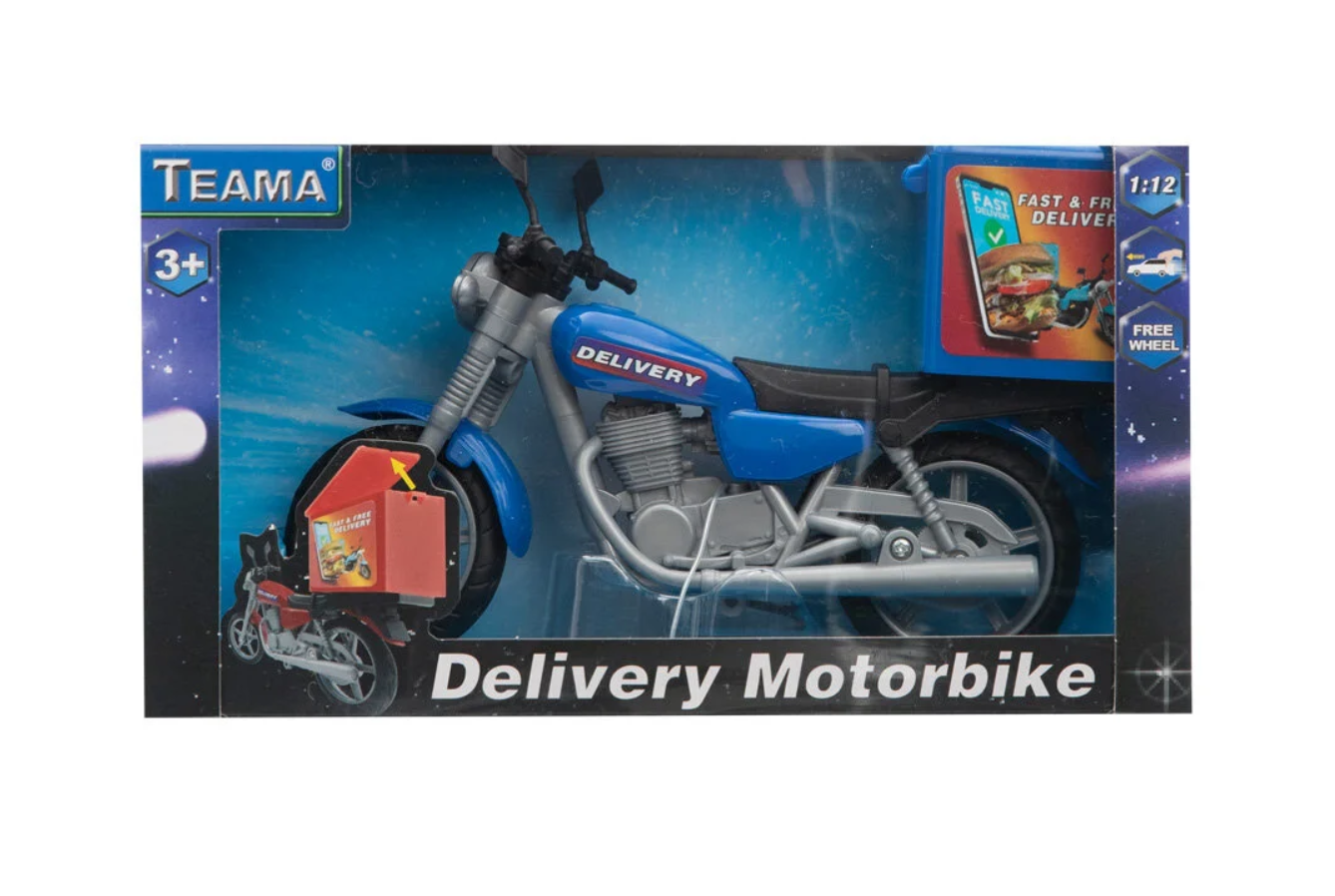 Model Plastik Mavi Kurye Motorsikleti