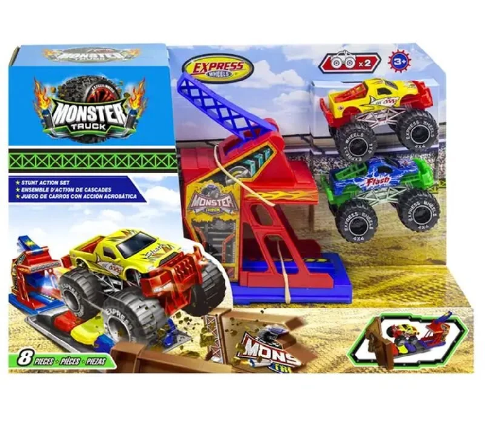 Express Wheels Die Cast Metal Araçlı Fırlatma Rampası