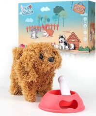 Sesli ve Hareketli Kahverengi Yavru Köpek