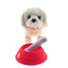 Sesli ve Hareketli Beyaz Yavru Köpek