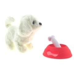 Sesli ve Hareketli Beyaz Yavru Köpek