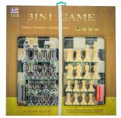 3'ü Bir Arada Satranç Tavla Dama Seti