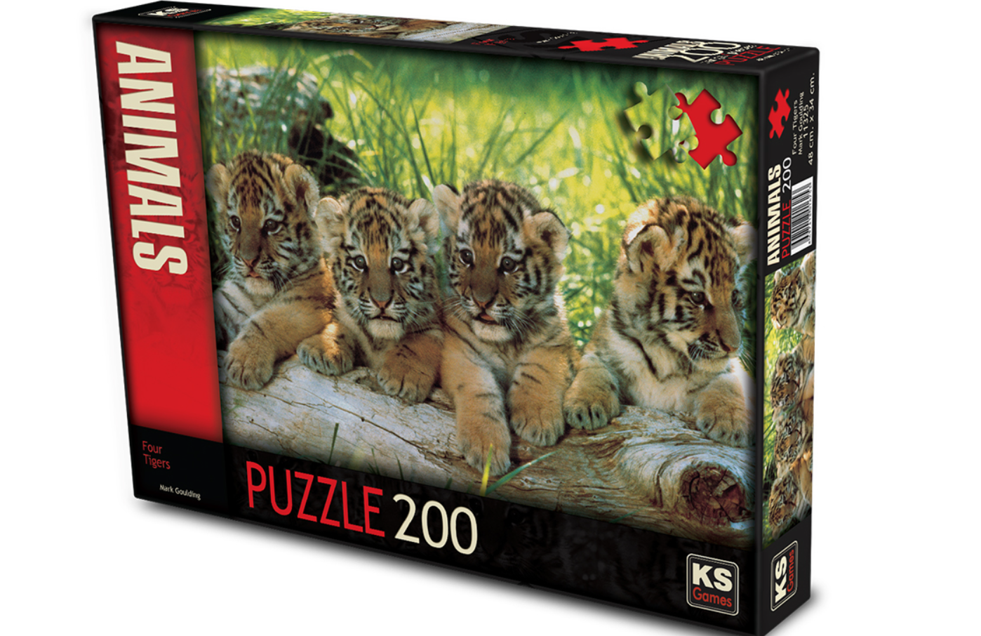 KS Puzzle 200 Parça Four Tigers Yavru Kaplanlar