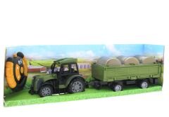 Uzaktan Kumandalı Saman Balyası Taşıyan Romörklü Traktör