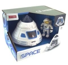Işıklı ve Astronotlu Uzay Kapsülü