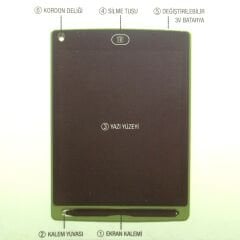 8,5 Inch LCD Kırmızı Yazı Tahtası