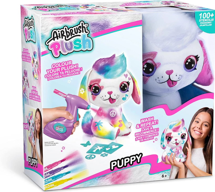 Airbrush Plush Boyanıp Yıkanabilen Peluş Köpek