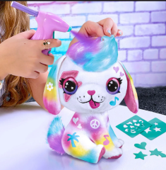 Airbrush Plush Boyanıp Yıkanabilen Peluş Köpek