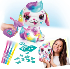 Airbrush Plush Boyanıp Yıkanabilen Peluş Köpek