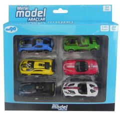 Die cast 6'Lı Metal Model Araçlar