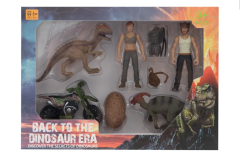 Kadın Erkek Figürlü Motorsiklet ve Dinozor Yumurtalı Oyun Seti