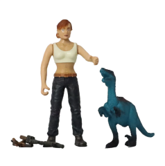 Tekli kadın figür ve dinozor