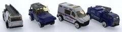 4'Lü Die Cast Polis Seti