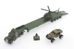 Tır Arazi Aracı ve Helikopterli Metal Askeri Araç Seti