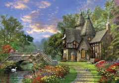 KS Puzzle 1000 Parça The Old Waterway Cottage Eski Suyolu Kır Evi