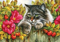 KS Puzzle 1000 Parça  Rose Hedge Güllü Çit
