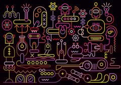 KS Puzzle 1000 Parça Robot Workshop Robot Atölyesi