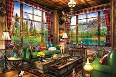 KS Puzzle 1500 Parça Chalet Dağ Evi