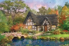 KS Puzzle 2000 Parça The Stoney Brıdge Cottage Kır Evi