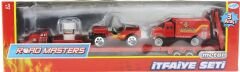 Die Cast Metal Tırlı ve Jeepli İtfaiye Seti