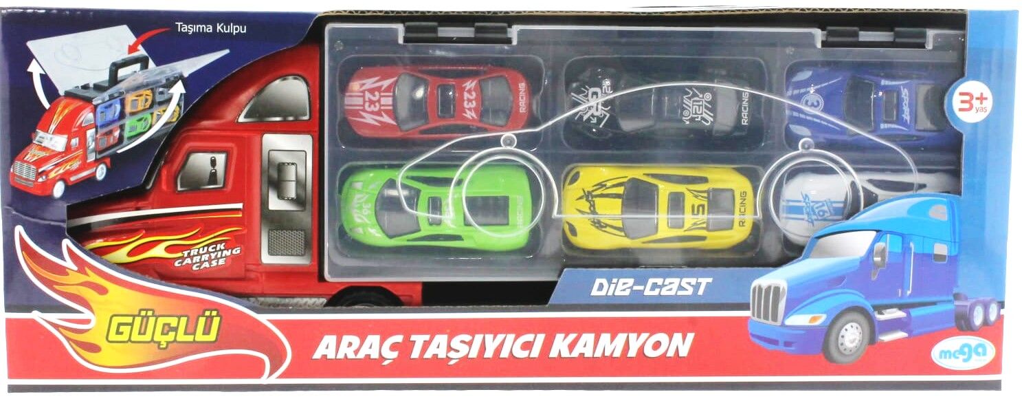 Taşınabilir Die Cast Metal Araçlı Kamyon