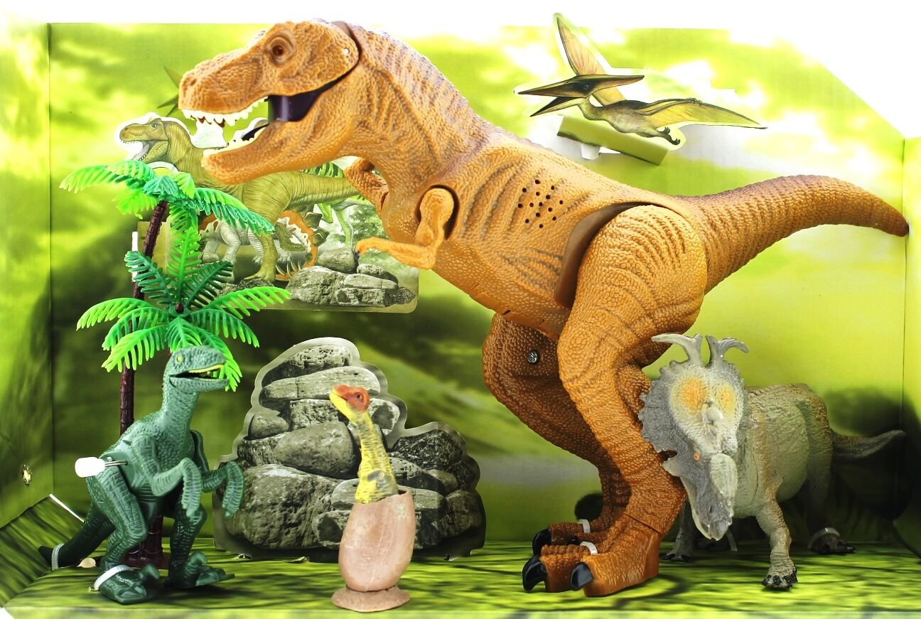 4lü sesli dinozor  oyun seti