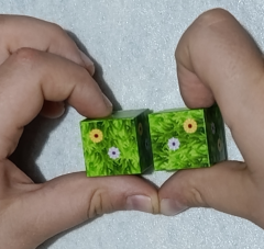 Megacraft 9 Parça Çiçekli Yaprak Çimen Blok