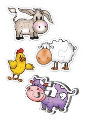 KS Baby Puzzle 4 in1 Çiftlik Hayvanları / Farm Animals