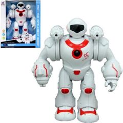 Füze Atan Sesli ve Işıklı Robot Kırmızı-Beyaz