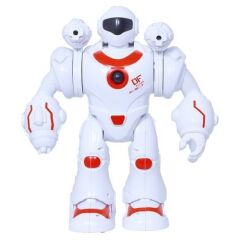 Füze Atan Sesli ve Işıklı Robot Kırmızı-Beyaz