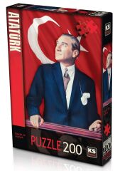 KS Puzzle 200 Parça Bayrak ve Atatürk