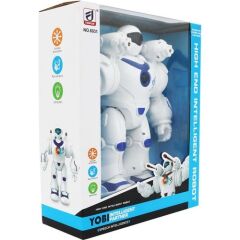 Füze Atan Sesli ve Işıklı Robot Mavi-Beyaz