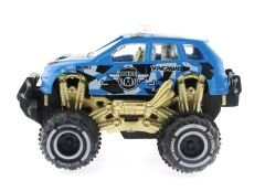 Çek Bırak Mini Off Road Mavi Polis Aracı