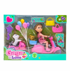 Gaga Love Hayvanlarıyla Motor Gezisi kutulu Pembe motor