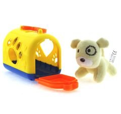 Taşıma Çantalı Peluş Sarı Yavru Köpek