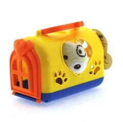 Taşıma Çantalı Peluş Sarı Yavru Köpek