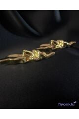 Pinterest Dalga Desenli Gold Küpe