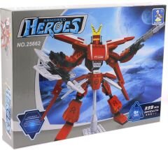 Ausini 339 Parça Heroes Standlı Kırmızı Robot