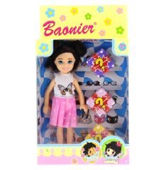 Baonier Beyaz Kelebek Elbiseli Sürpriz Paket Bebek