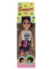 Baonier Çiçek Etekli 14 cm Sarışın Tekli Kız Bebek