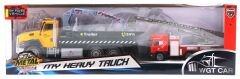 Die Cast Çek Bırak Vinçli Kurtarıcı ve Merdivenli İtfaiye Aracı