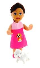 Cute Girl Köpek Figürlü Kumral Mini Bebek