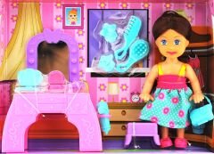 Cute Doll Mini Bebek Aksesuarlı ve Makyaj Masalı Oyun Seti