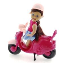 Cute Doll Mini Bebek ve Mor Vespa
